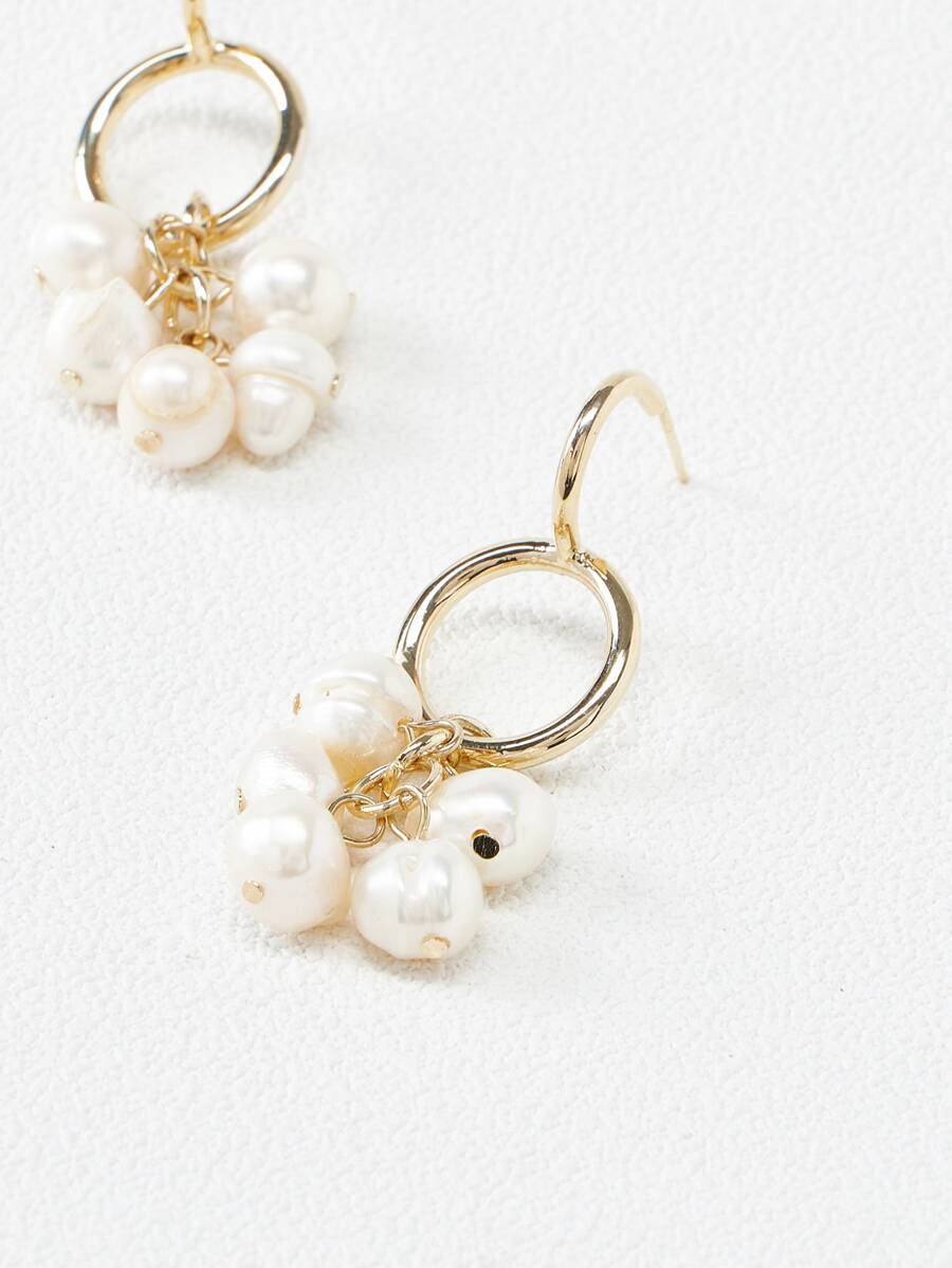 PawShaped Pearl Drop Earrings
