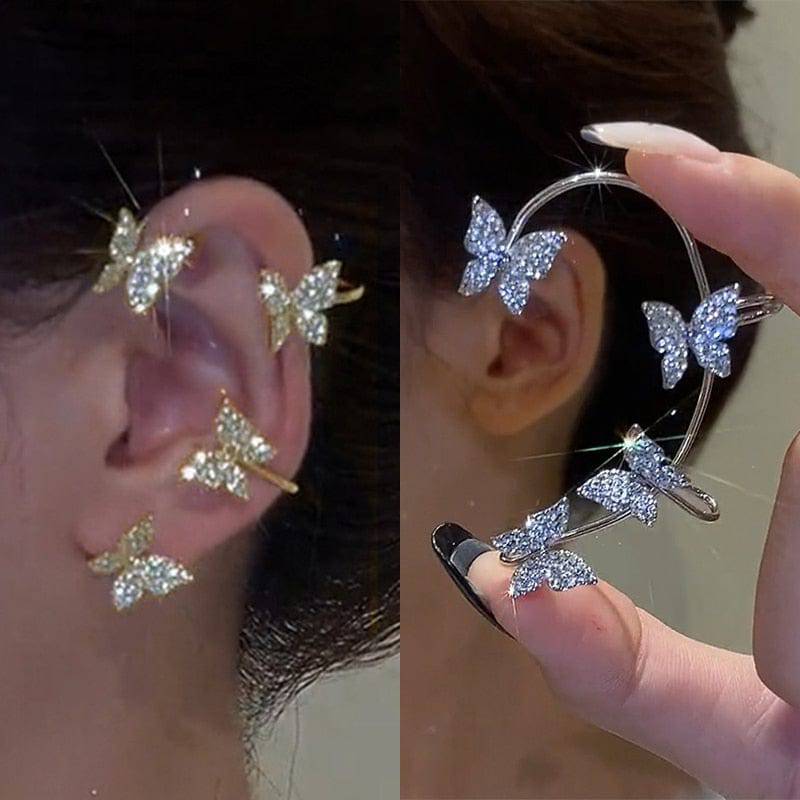 The Faye Butterfly Cuff Earrings