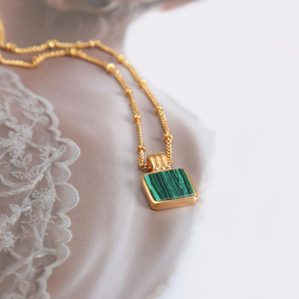 Mika Malachite Pendant Necklace