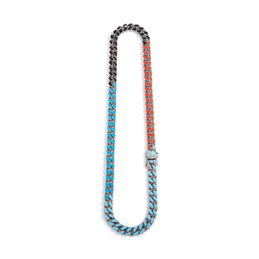 COLORED CUBAN CHAIN NECKLACE